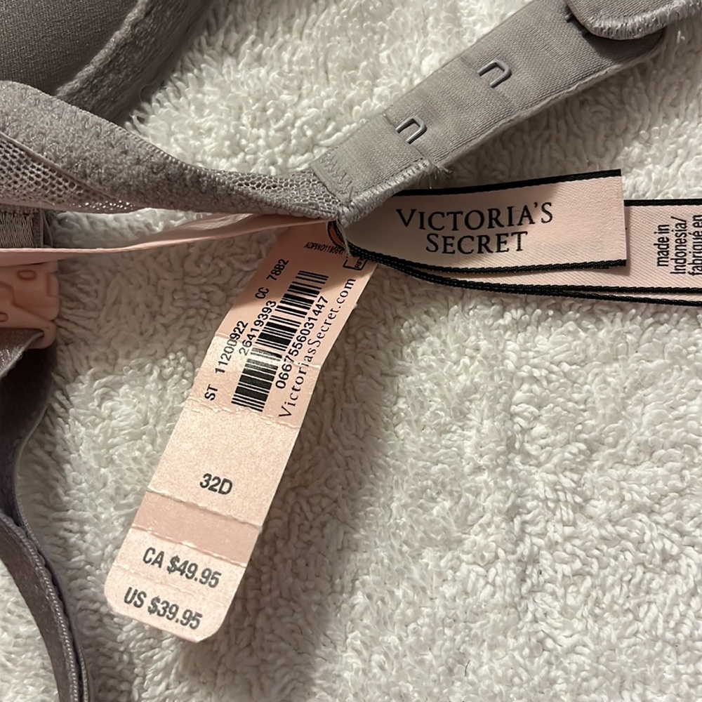 Victoria’s Secret new with tags padded push-up bra 32D Gray - Picture 3 of 5
